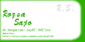 rozsa sajo business card